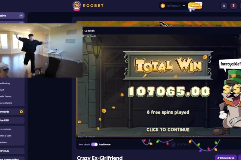 107K Le Bandit Win at Roobet